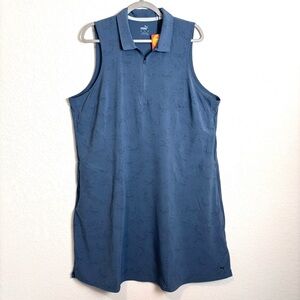 NWT Puma Blue Gray Bouquet Print Golf Athletic Dress Women’s XXL Outdoors